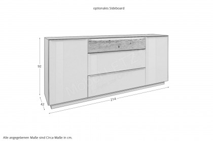 Nova von Mäusbacher - Vitrine SV-1GL Glas kaschmir