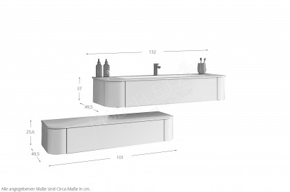 Veluna von puris - Badezimmer in Kaschmir matt