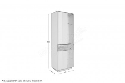Nova von Mäusbacher - Vitrine SV-1GL Glas anthrazit