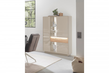 Nova von Mäusbacher - Highboard HB-1-1GL Glas kaschmir
