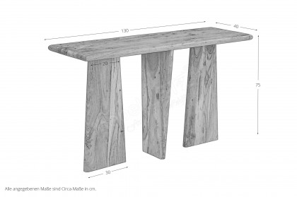 Wave-living von SIT Möbel - Konsolentisch aus massiver Akazie