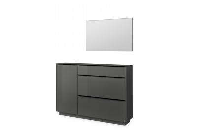 Reno-Foyer von set one by Musterring - Garderobe in Glas Anthrazit