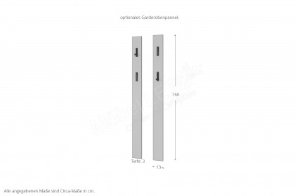 Reno-Foyer von set one by Musterring - Garderobe in Glas Anthrazit