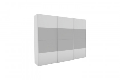 Top Slideline von JUTZLER - Schrank ca. 236 cm hoch Glas bianco matt - Spiegel