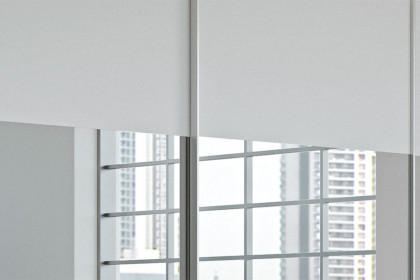 Top Slideline von JUTZLER - Schrank ca. 236 cm hoch Glas bianco matt - Spiegel