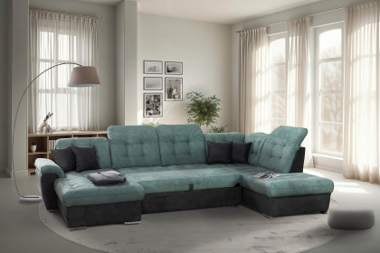 Bilbao von Matex - Sofalandschaft rechts petrol-anthrazit