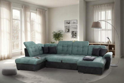 Bilbao von Matex - Sofalandschaft links petrol-anthrazit