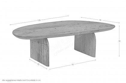 Wave-living von SIT Möbel - Couchtisch aus Akazienholz, massiv