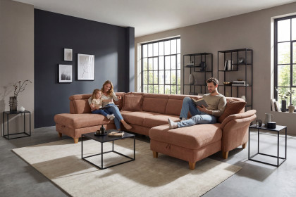 Glendale-LE26 von Sit & More - Wohnlandschaft links kupfer