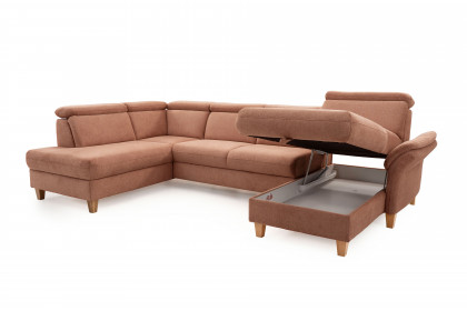 Glendale-LE26 von Sit & More - Wohnlandschaft links kupfer