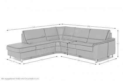 PN-EM19075 von Polinova - Ecksofa Variante links pearl
