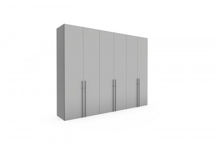 Topline von JUTZLER - 6-türiger Schrank ca. 236 cm hoch Glas hellgrau matt