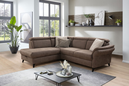 Glendale-LE26 von Sit & More - Polstergarnitur links braun