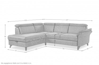 Glendale-LE26 von Sit & More - Polstergarnitur links braun