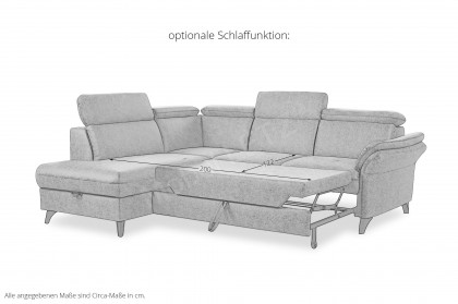 Glendale-LE26 von Sit & More - Polstergarnitur links braun