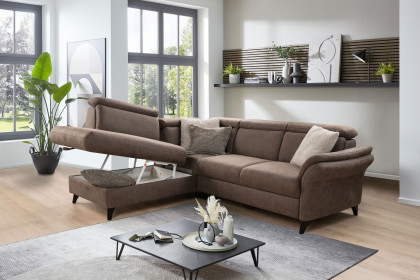 Glendale-LE26 von Sit & More - Polstergarnitur links braun