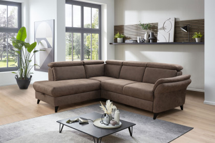 Glendale-LE26 von Sit & More - Polstergarnitur links braun