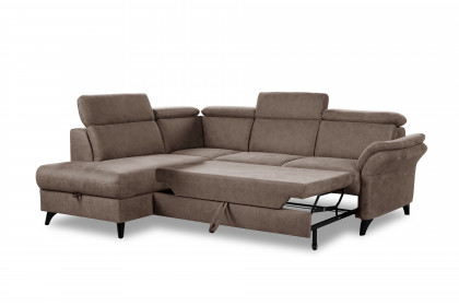 Glendale-LE26 von Sit & More - Polstergarnitur links braun