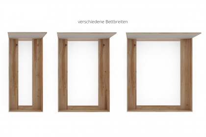 Como von Schösswender - Bett Eiche gebürstet natur 140x200 cm