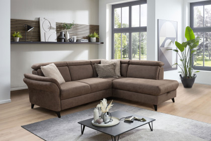 Glendale-LE26 von Sit & More - Polstergarnitur rechts braun