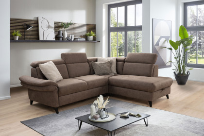 Glendale-LE26 von Sit & More - Polstergarnitur rechts braun