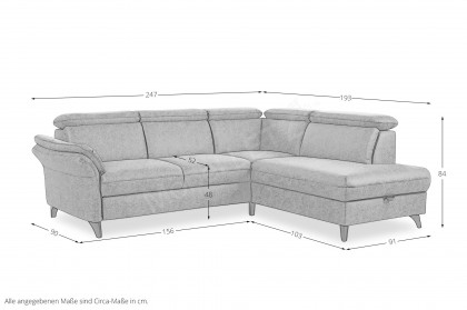 Glendale-LE26 von Sit & More - Polstergarnitur rechts braun