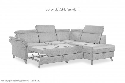 Glendale-LE26 von Sit & More - Polstergarnitur rechts braun