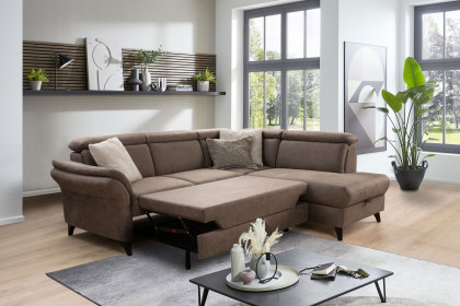 Glendale-LE26 von Sit & More - Polstergarnitur rechts braun