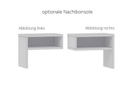 Como von Schösswender - Bett mit Holzkopfteil und Bügelwange Kupfereiche