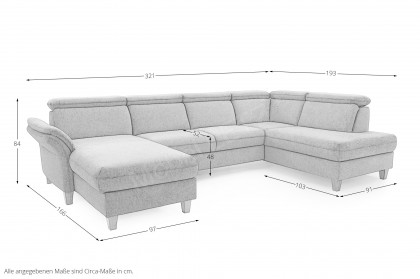 Glendale-LE26 von Sit & More - Wohnlandschaft rechts natur