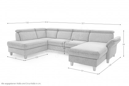 Glendale-LE26 von Sit & More - Wohnlandschaft links natur