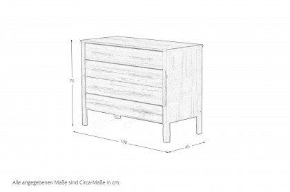 Zenna von Cinall - Schubladenkommode aus Kernbuche ca. 100 cm breit