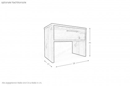 Como von Schösswender - breites Singlebett 140x200 cm Kupfereiche