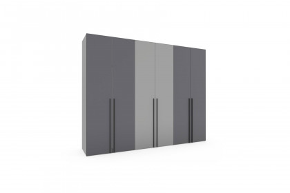 Topline von JUTZLER - Kleiderschrank ca. 236 cm hoch anthrazit matt - Spiegel