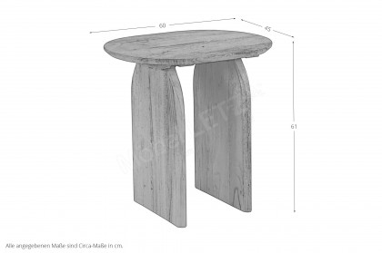 Wave-living von SIT Möbel - Beistelltisch mit ovaler Tischplatte