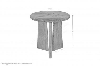 Wave-living von SIT Möbel - Beistelltisch aus Akazie mit runder Tischplatte