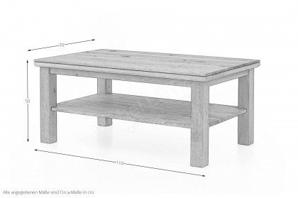 Lissabon von Quadrato - Couchtisch Wildeiche bianco