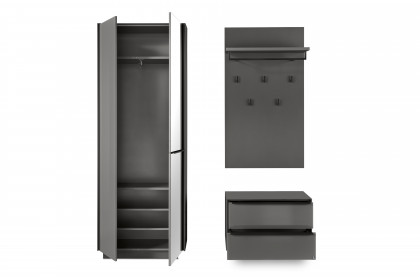 Reno-Foyer von set one by Musterring - Garderobe Glas anthrazit