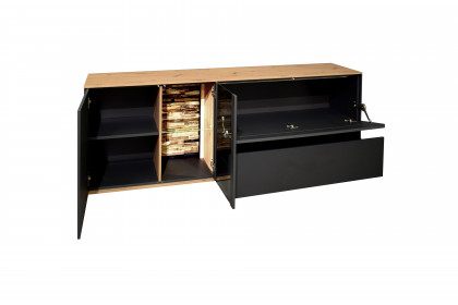 Como von Mäusbacher - Lowboard anthrazit/ Asteiche