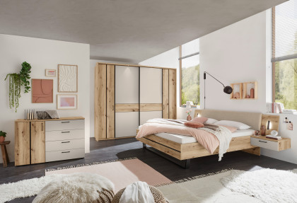 Genomi von SchlafKONTOR - Schlafzimmer-Einrichtung Eiche Artisan - kaschmir