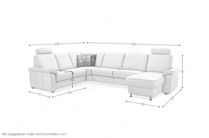 PN-EM09003 von Polinova - Wohnlandschaft Variante links ecru