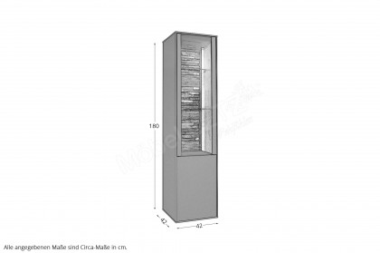 Como von Mäusbacher - Vitrine anthrazit/ Asteiche