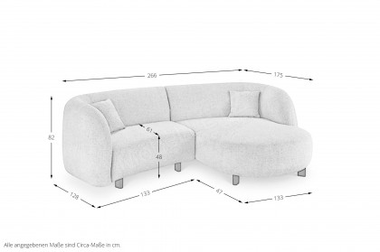 Boston-LE26 von set one by Musterring - Polsterecke rechts sand