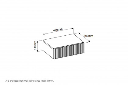 Taboni von POL Power - Nachtkonsole weiß wandhängend mit Rillenfront