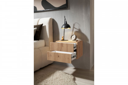 Taboni von POL Power - Wand-Nachttisch mit 2 Schubladen Eiche Artisan