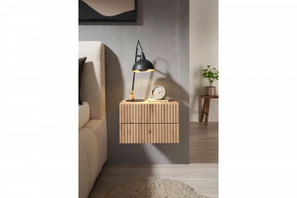 Taboni von POL Power - Wand-Nachttisch mit 2 Schubladen Eiche Artisan