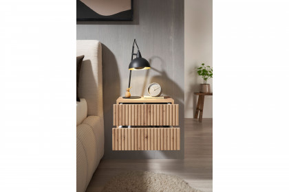 Taboni von POL Power - Wand-Nachttisch mit 2 Schubladen Eiche Artisan