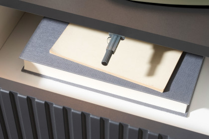 Taboni von POL Power - Nachtkonsole graphit, Wandmontage, 2 Schubladen