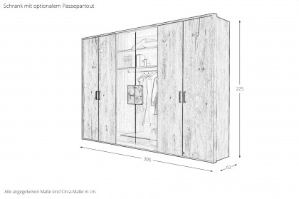Como von Schösswender - Schlafzimmer Kupfereiche furniert - Glas
