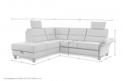 Westerland von Sit & More - Polsterecke Variante links creme